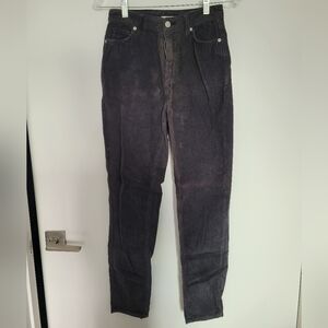 Black Corduroy Mom Jeans